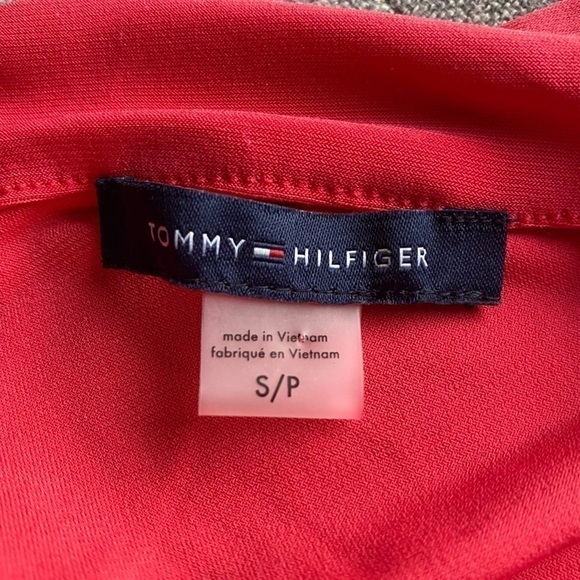 TOMMY Hilfiger Front Knot Work Solid Tank in Raspberry Coral Pink • sz S Small - Picture 5 of 7